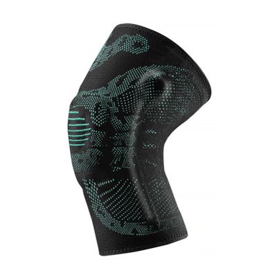 1Pc Compression Knee Support Sleeve Protector Elastic Knee Pads Arthritis Brace Springs Gym Sports Basketball Volleyball Running(Black Green,S)