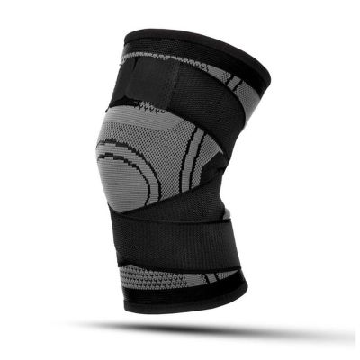 1PC Knee Support Protector Kneepad Kneecap Knee Pads Pressurized Elastic Brace Belt for Running Basketball Volleyball(Light Grey,XL)
