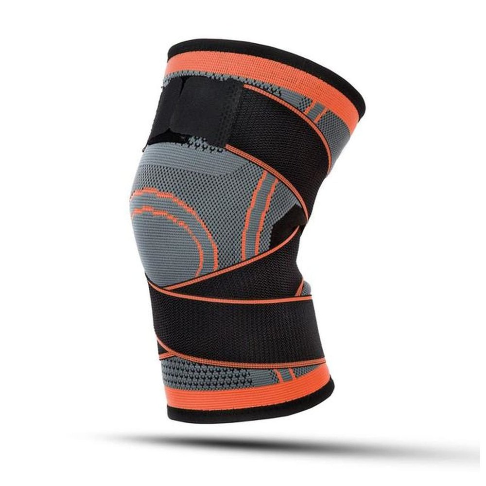 1PC Knee Support Protector Kneepad Kneecap Knee Pads Pressurized Elastic Brace Belt for Running Basketball Volleyball(Orange,XXXL)