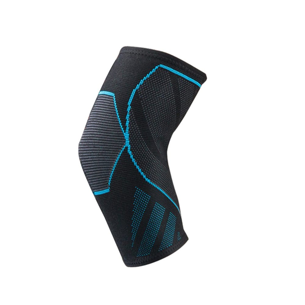 1 PC Compression Elbow Support Pads Elastic Brace for Men Women Basketball Volleyball Fitness Protector Arm Sleeves(1 Piece Blue,L)