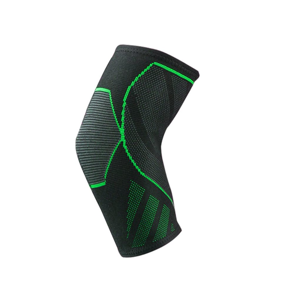 1 PC Compression Elbow Support Pads Elastic Brace for Men Women Basketball Volleyball Fitness Protector Arm Sleeves(1 Piece Green,M)