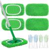 2025 Upgraded Reusable Mop Pads for Swiffer, 4/8/12 Pcs Washable Reusable Microfiber Mop Pads, Replacement Covers Suitable for Wet and Dry Cleaning of Various Floor Surfaces (Green,12) view 1