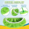 2025 Upgraded Reusable Mop Pads for Swiffer, 4/8/12 Pcs Washable Reusable Microfiber Mop Pads, Replacement Covers Suitable for Wet and Dry Cleaning of Various Floor Surfaces (Green,12) view 4