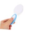 Didiseaon Newborn Hair Brush and Comb Set for Grooming Soft Nylon Bristles Gentle Sensitive Scalp Comfortable Grip Bath Scrubber Kit for Care Pink and Blue view 4