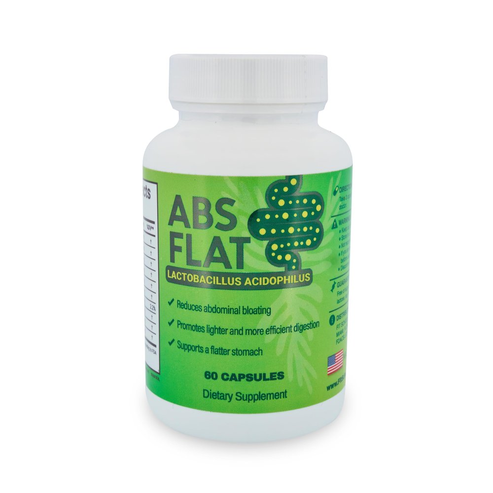ABSFLAT Lactobacillus Acidophilus Probiotic Supplement, 60 Capsules, Digestive Support