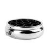 Travel Pill Dispenser, Round Small Organizer, Metal Case for Medicine, Pocket Purse Container for Camping Trips, Black Baseball Sport Softball American view 3