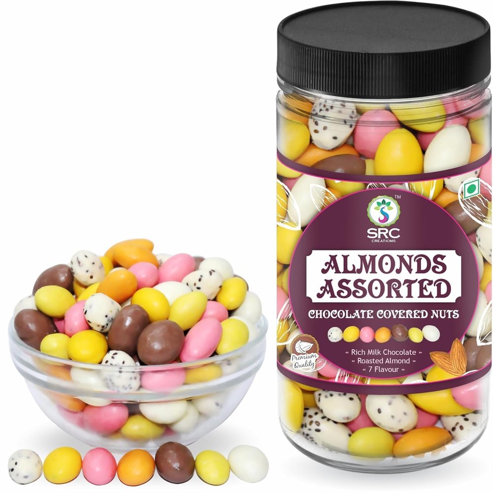 Chocolate Covered Almonds and Nuts Mix Pack, 7 Flavors, 230g, Pack of 2