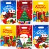 FUULOXE 60 Pcs Christmas Gift Bags with Handles Merry Christmas Treat Bag for Holiday Goody Snack Gift Bags Bulk Party Decoration Supplies Favors view 1