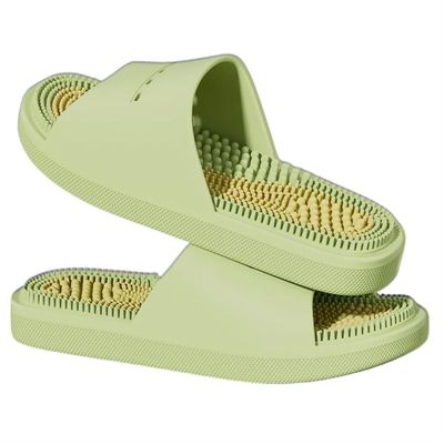 GHAKKE Acupuncture Massage Slippers Reflexology Slippers Men Women Acupressure Foot Open Toe Sandals Home Shower Shoes Relieves Nerve Tension and Pain in The Feet(Green,6.5/7)