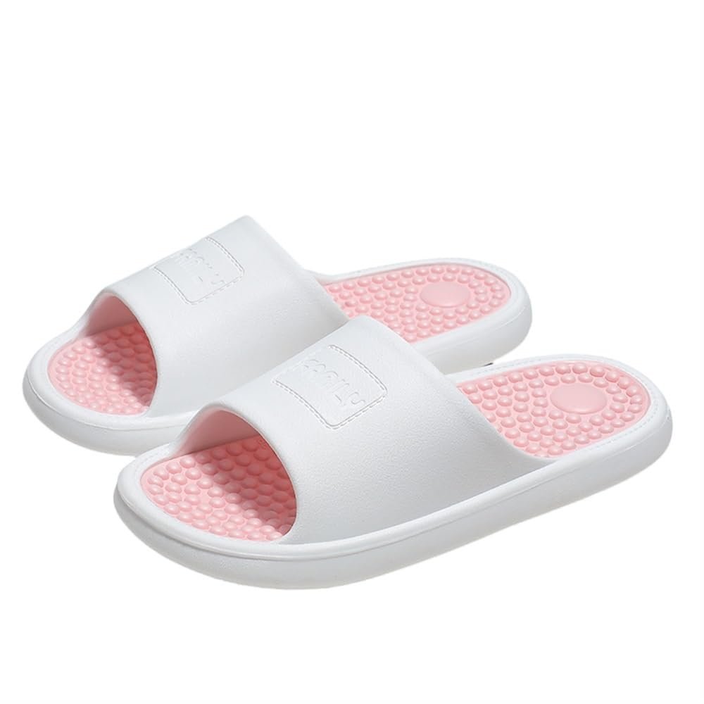GHAKKE Foot Massage Slippers Women Men Acupressure Sandals Soft Comfort Shower Shoes Reflexology Acupuncture Massage Slippers Relieve Plantar Fasciitis & Heel Pain(Pink,5.5/6)