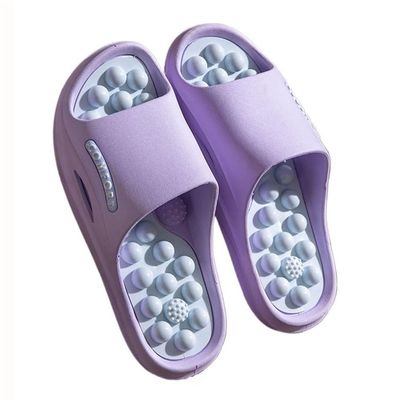GHAKKE Massage Ball Acupressure Slippers Women Men Reflexology & Acupuncture Sandals Foot Massager Home Shower Shoes Relieves Nerve Tension And Pain In The Feet(Purple,6.5/7)