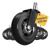 5pcs Office Chair Wheels Replacement Desk 3inch Mute Swivel Caster for Heavy Furniture Universal Polyurethane Rubber Caster(3 inch) view 2