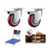 4Pcs 4 Inch/3inch Caster Wheel Heavy Universal 360 Swivel Silent Brake Wheels Caster Furniture Wear Platform Trolley Household(4pcs 4inch Brake) view 2