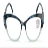 V.W.E. Women Cateye Progressive Clear Bifocal Reading glasses - No Line or Bubble - Zero Power on Top (Mica Green, 4.00, x) view 3