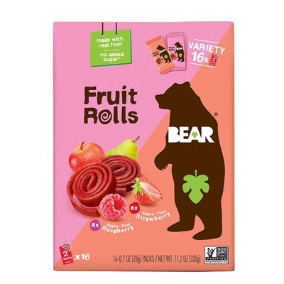 Bear Fruit Rolls Variety Pack, 16 count.