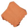 100 Pcs Terracotta Napkins Scalloped Edged Dessert Cocktail Napkins Folded 5 x 5 Inches Disposable Napkins for Dinner Wedding Birthday Party
