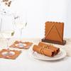 100 Pcs Terracotta Napkins Scalloped Edged Dessert Cocktail Napkins Folded 5 x 5 Inches Disposable Napkins for Dinner Wedding Birthday Party view 2