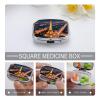 Pill Box 2 Compartment Eiffel Tower Travel Pill Case with Mirror Waterproof Medicine Pills Organizer 2 Times A Day Portable Med Container for Purse & Pocket Rectangle Silver view 4