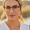 2SeeLife Premium Half Rim Reading Glasses Women & Men - Fits all Face Shapes, Metal & Sturdy Readers, Spring Hinges, Beige Tortoise, +2.00 view 3