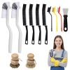 12Pcs Crevice Cleaning Brush Set, Hard Bristle Cleaning Supplies for Kitchen, Bathroom, Teapot, Bottle, Cup, Blender, Corner, Grout, Sink view 1