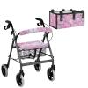 Walker Covers for Seat and Backrest Christmas Light Rollator Rollator Bag Under Seat Walker Replacement Medical Basket for Seniors Christmas Decorations view 1
