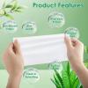 Vabrloy 300 Pack Wet Wipes Individually Wrapped, Personal Cleansing Wipe, Aloe Vera Hand Wipes for Homeless, Travel Size Body Wipe for Restaurant, Wedding, Barbecue, Green view 3