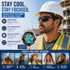 Adjustable Cooling Headband Inserts for Hats - Reusable Gel Ice Packs for Hard Hats, Sun Hats & Caps, 4-Hour Cold Therapy Relief for Migraines, Heat & Outdoor Activities, 2 Pack view 2