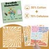 InIsaJace Boho Floral Swedish Dishcloths for Kitchen, 6PCS Retro Groovy Swedish Dish Cloths Gift Set, Reusable Absorbent Cellulose Sponge Dish Towel for Home Cleaning(7.8 X 7 Inches) view 2