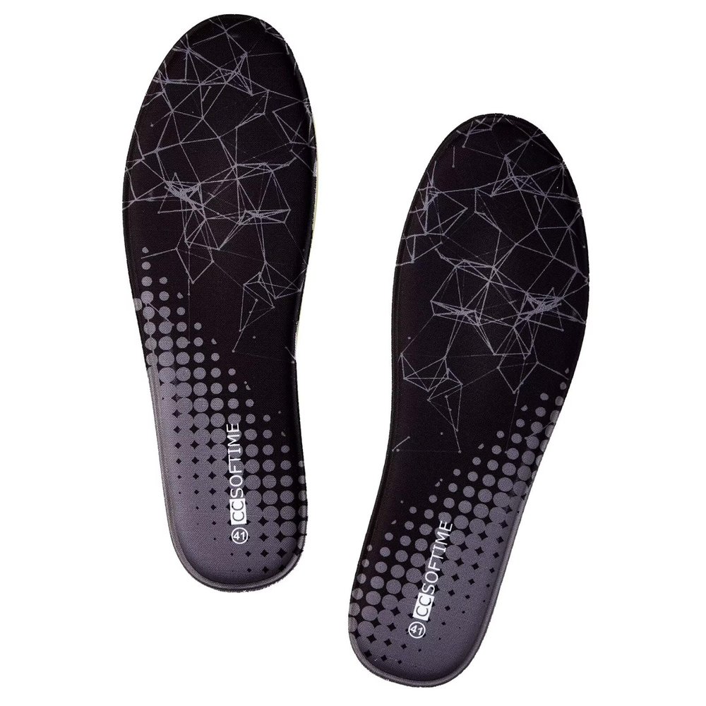 CCSOFTIME Memory Foam Shoe Inserts for Women Men, Replacement Insoles for Work Boots Running Shoes Hiking Shoes Sneakers Cushion Shoe Liners Black W10/M8