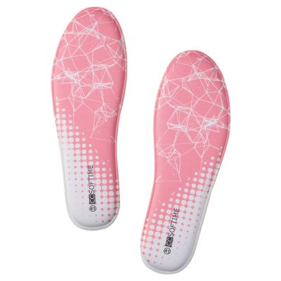 CCSOFTIME Memory Foam Shoe Inserts for Women Men, Replacement Insoles for Work Boots Running Shoes Hiking Shoes Sneakers Cushion Shoe Liners Pink W10/M8