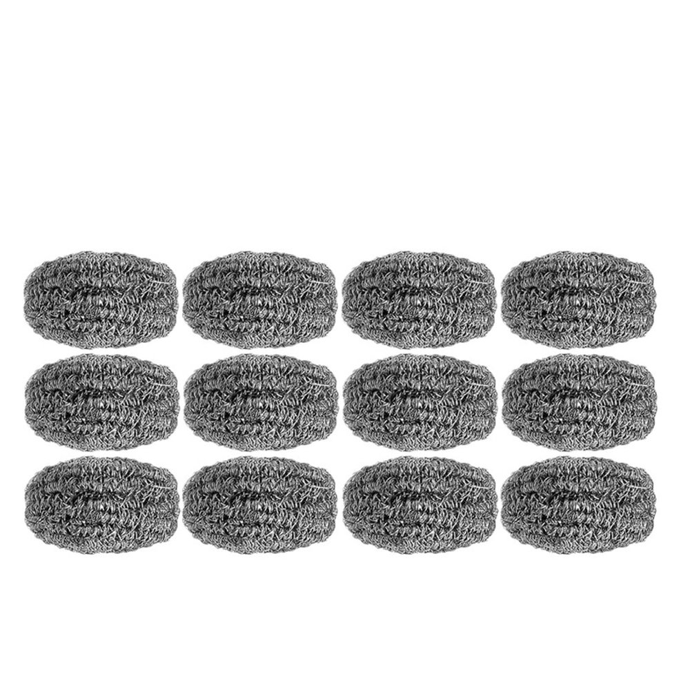 Stainless Steel Cleaning Ball Multipurpose Kitchen Rustproof Oil Removal Scrubber(12PCS)