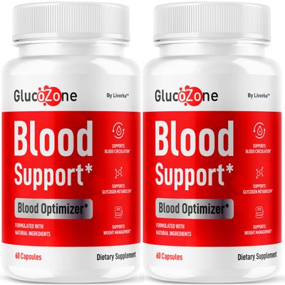 (2 Pack) GlucoZone Blood Support - GlucoZone Capsules Support Optimizer Supplement All Natural Advanced Formula, Pills Premium Vitamins for Health & Wellness, 120 Capsules for 2 Months