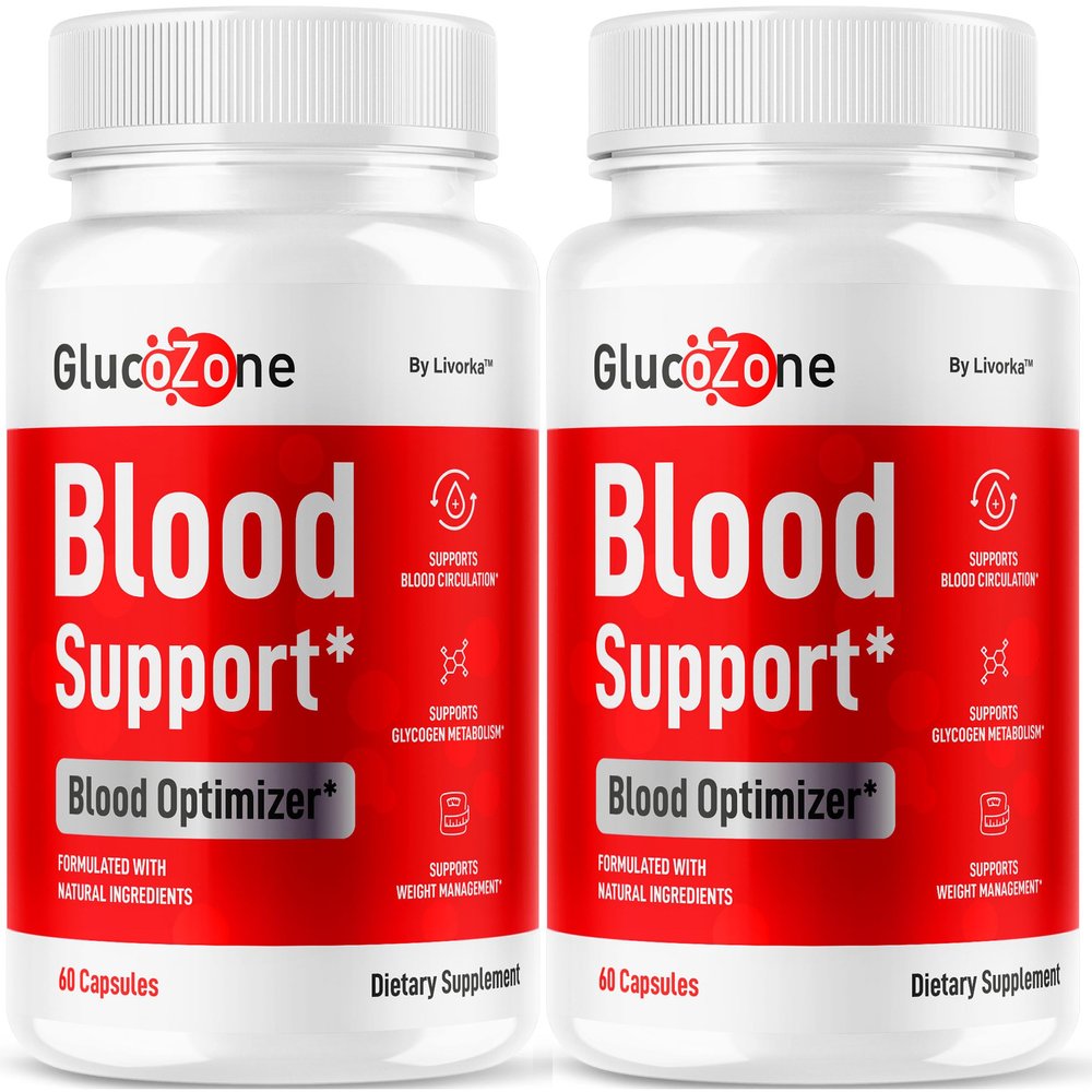 (2 Pack) GlucoZone Blood Support - GlucoZone Capsules Support Optimizer Supplement All Natural Advanced Formula, Pills Premium Vitamins for Health & Wellness, 120 Capsules for 2 Months