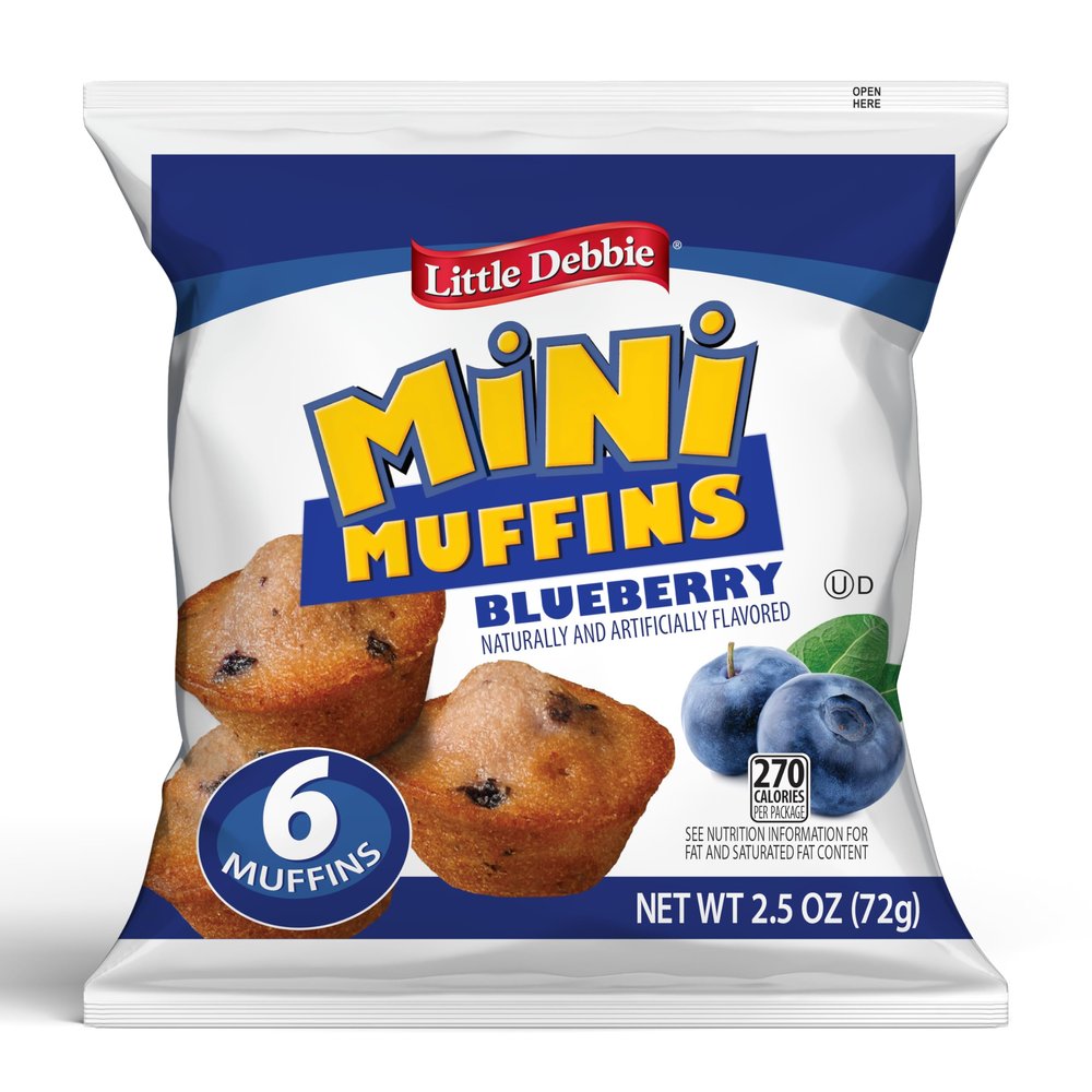 Little Debbie, Single Serve Blueberry Mini Muffin, 2.5 Ounce