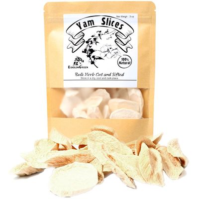 EidolonGreen Organic Dried Yam Slices (Shan Yao/) Natural Dried Yam Slices for Daily Nutritional Support and Healthy Living 3 Oz(88g)