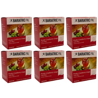 BariatricPal 15g Protein Aspartame-Free Fruit Drink - Fruity Cranberry Grape (6-Pack)