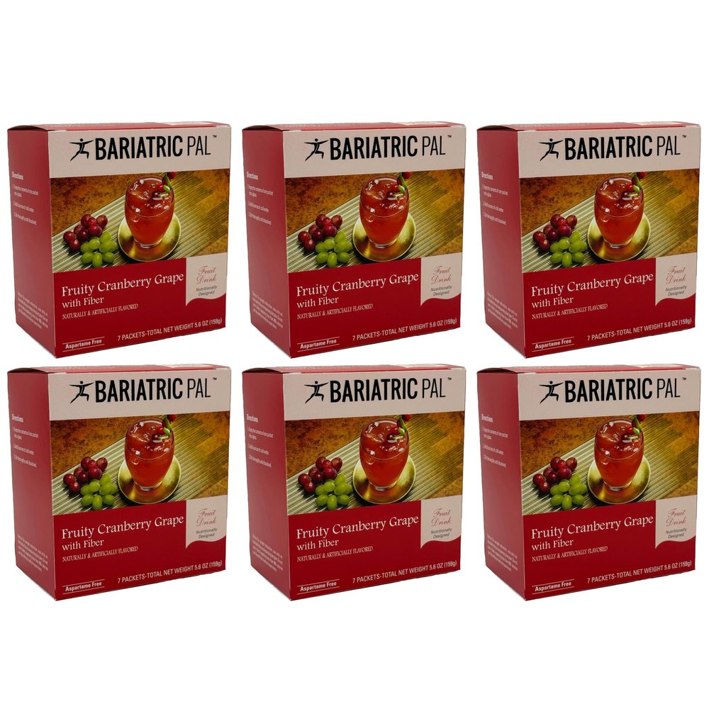 BariatricPal 15g Protein Aspartame-Free Fruit Drink - Fruity Cranberry Grape (6-Pack)