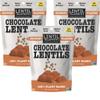 Lentil Telepathy Chocolate Crunchy Whole Lentil Snack, Rich Cocoa Flavor, OIL FREE, Never Fried, Plant Based, Gluten Free, 4 oz Bags, 3 Pack view 1