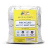 Huck & Terry White T-Shirt Bag of Rags, 100% Recycled Material, Cotton Blend Bar Mop, Reclaimed, Eco-Friendly Cloth, Cleaning & Painting Rags, Lint Free, Highly Absorbent (Bag, 1, Pound) view 2