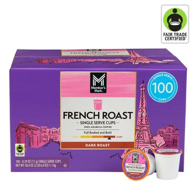 NineLife Basics Member Mark Single Serve Coffee Cups, French Roast (100 ct.)