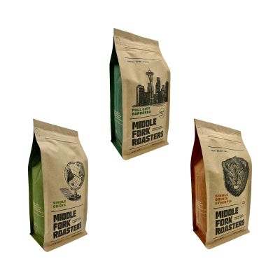 Bean Box Coffee Sampler - Roasted by Middle Fork, 3-Pack, Whole Bean Coffee, Gourmet Coffee