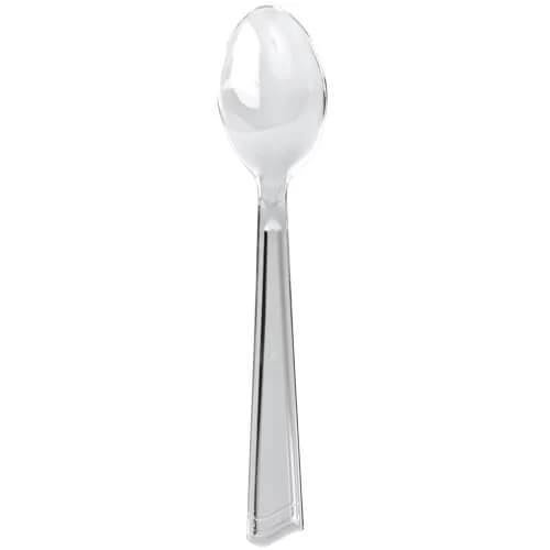 10 inch Clear Plastic Serving Spoon Disposable Serving Spoon, Utensils for Salads Pasta Fruits Snacks Party Catering Buffet Picnic BBQ Kitchen Events Receptions Food Service Use (18)