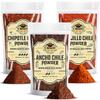 Chile Powder Variety Pack 3x4oz Ancho Guajillo Chipotle Ground Mexican view 1