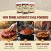 Chile Powder Variety Pack 3x4oz Ancho Guajillo Chipotle Ground Mexican view 4