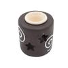 Luz Maria - Essential Oil Diffuser | 8 cm High x 8 cm with Design | Ceramic | (Coffee) view 4