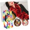 ABOOFAN 2pcs LGBT Rainbow Floral Wreath Hawaiian Luau Party Decorations Tropical Cloth and Flower Leis for Pride Parades Beach and Festival Accessories view 3