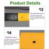 Portable Driveway Curb Ramp, Heavy Duty Rubber Shed Ramps, 3in 4in 5in Entry Ramps Threshold Ramp for Sidewalk Cars Wheelchairs Trolley Stroller(100x30x15cm/39.37x11.81x5.91in) view 3