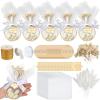 AceOrbit 50 Sets Wedding Almond Candy Favors for Guests Include Ring and Tulle Bag DIY Marzipan Souvenirs for Engagement Bridal Shower Italian Wedding Tradition Gift, No Almond Candy(Acrylic Puzzle) view 1