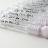 DOYOUWE 100 Pcs Custom Wedding Bubble Labels for Reception Send-Off - Personalized Clear Bubble Wand Stickers, Wedding Wine Glass Drink Cups Stickers view 2