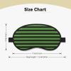 Xtpshn Watermelon Watermelon Rind Green Leaves Stripes Adjustable Strap Eye Cover Sleep Eye Mask for Travel Nap Shift Work Office view 2